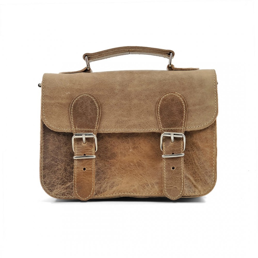 Leather Crossbody Bag Bohemia 12/12, Marble