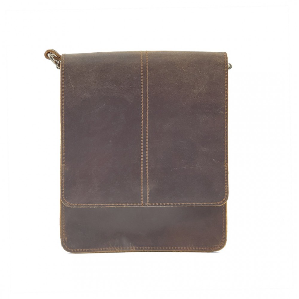 Leather Crossbody Bag Bohemia 18/4, Potato Brown Leather Crossbody Bag Bohemia 18/4, Potato Brown