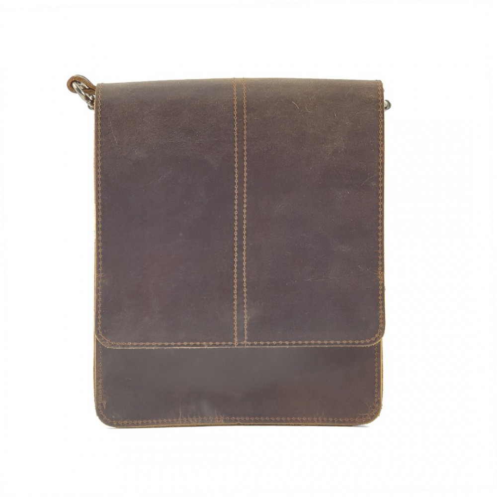 Leather Crossbody Bag Bohemia 18/5, Potato Brown Leather Crossbody Bag Bohemia 18/5, Potato Brown