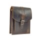 Leather Crossbody Bag Bohemia 18/21, Brown Antique
