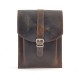 Leather Crossbody Bag Bohemia 18/21, Brown Antique