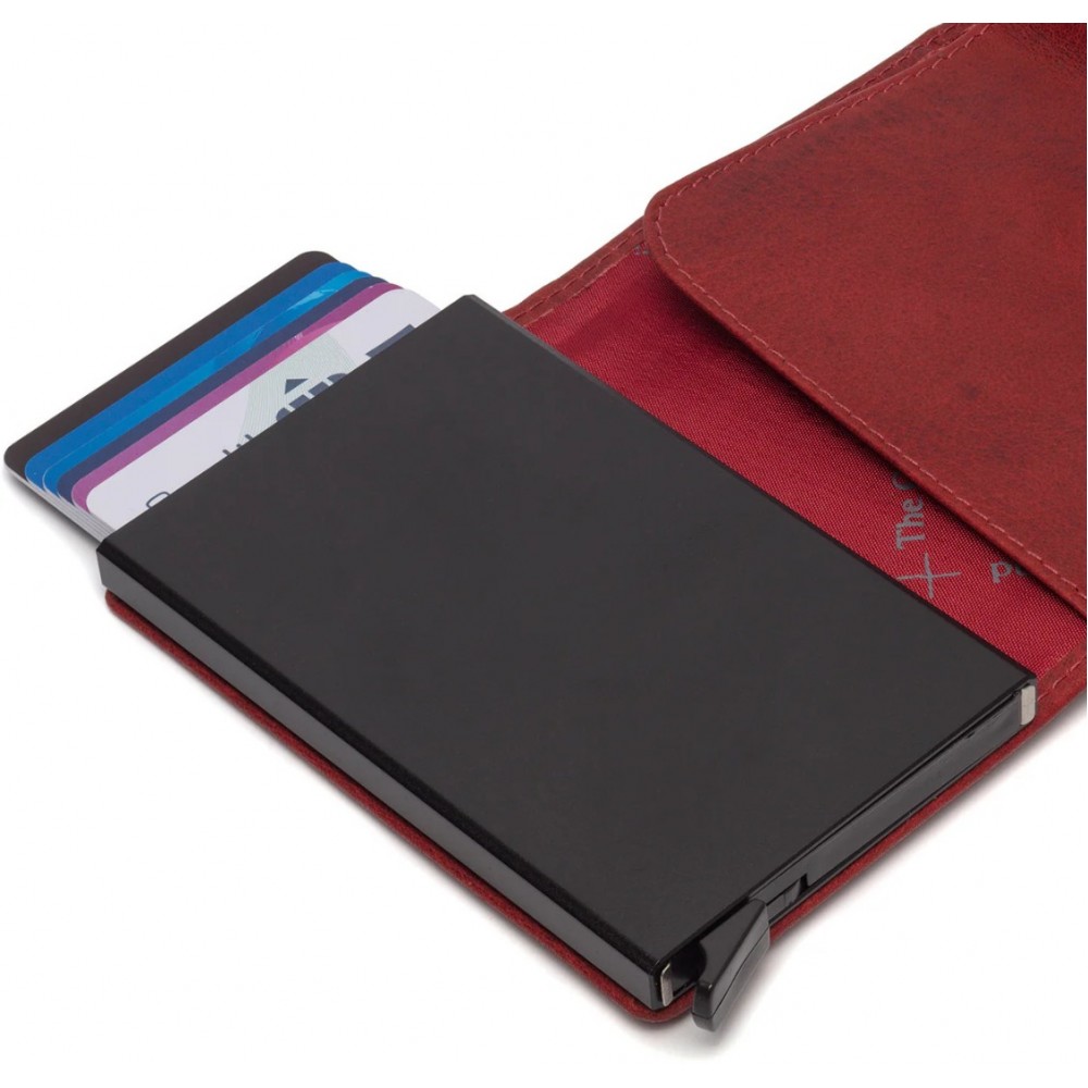 Leather Wallet-Card Holder Chesterfield Paris C08.044104, Red