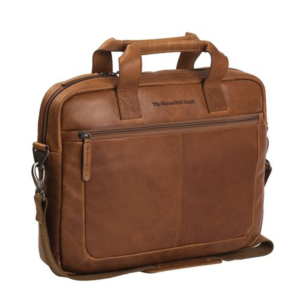 Leather Briefcase Chesterfield Calvi C40.103331, Cognac