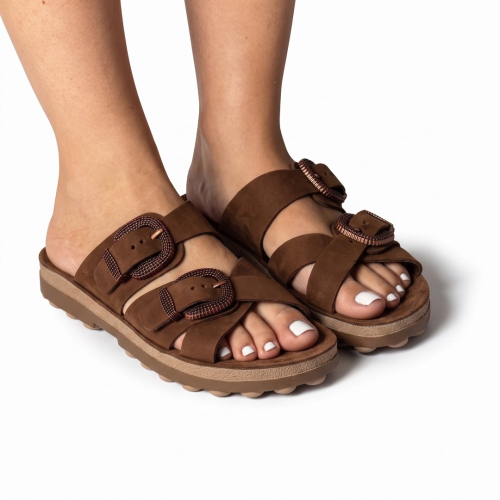 Anatomic Women Leather Sandals Fantasy S9050 Lauren, Chocolate Brown Anatomic Women Leather Sandals Fantasy S9050 Lauren, Chocolate Brown