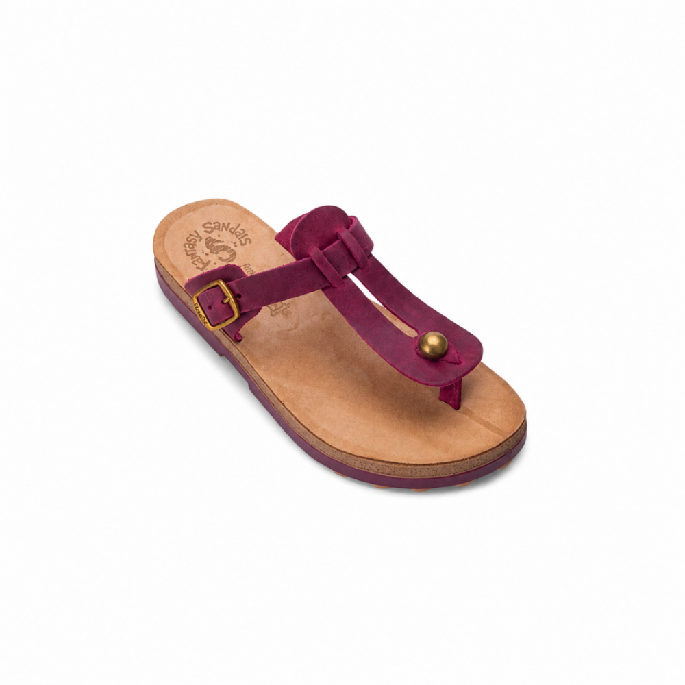 Anatomic Women Leather Sandals Fantasy S9004 Mirabella, Cherry Brush