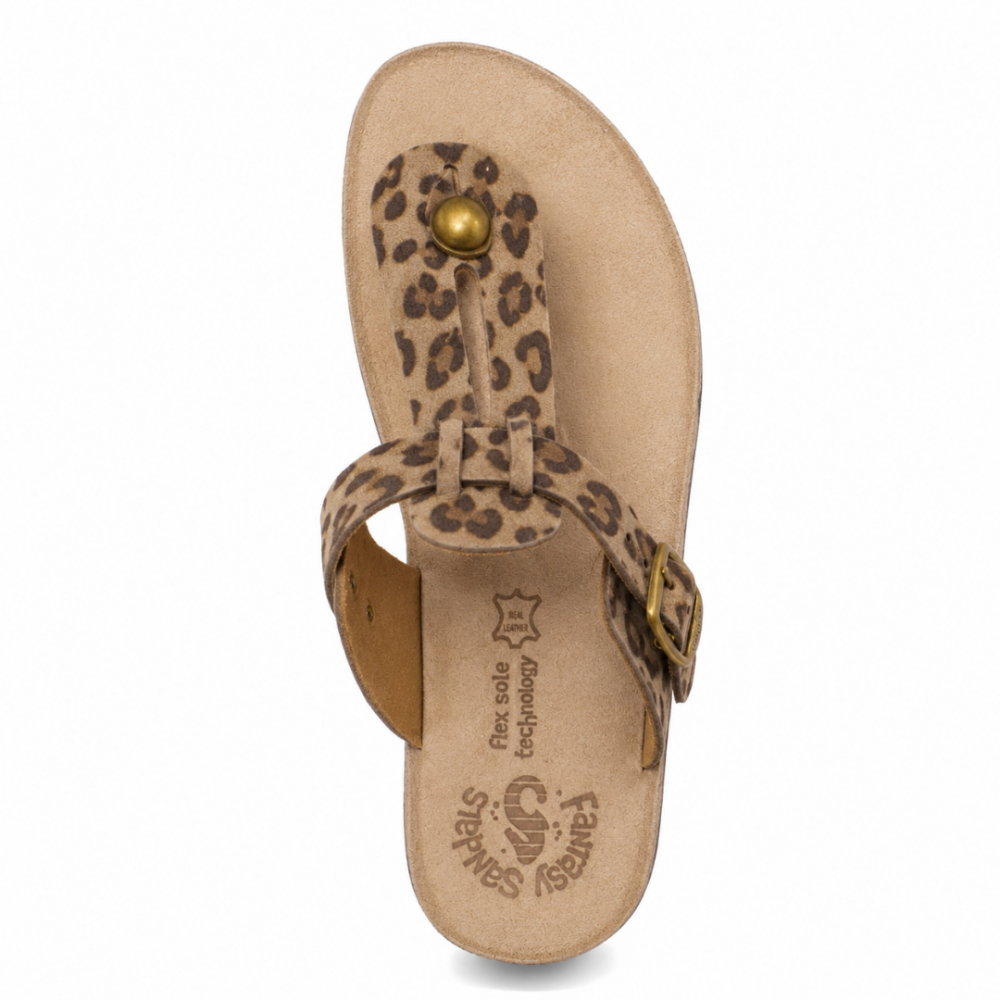 Anatomic Women Leather Sandals Fantasy S9004 Mirabella, Animal Print