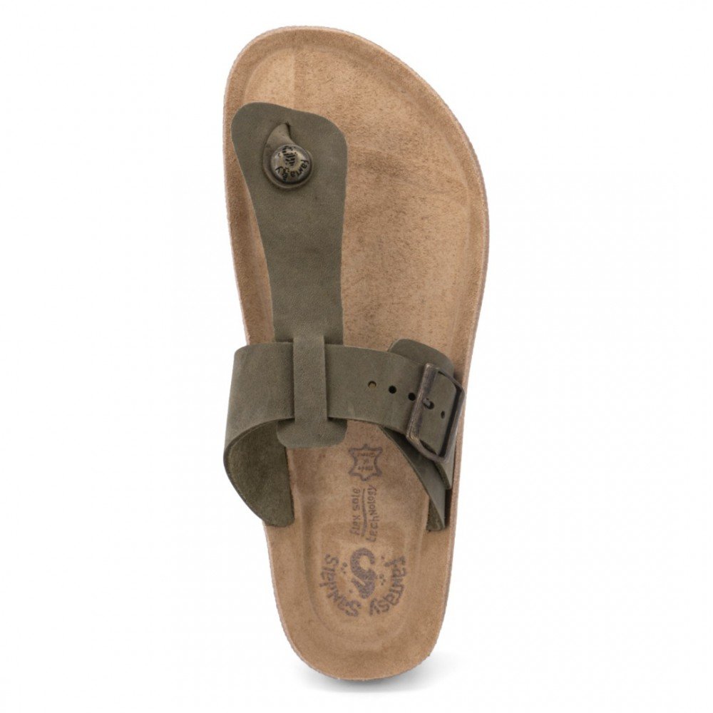 Anatomic Men Leather Sandals Fantasy S003 Adonis, Green Anatomic Men Leather Sandals Fantasy S003 Adonis, Green