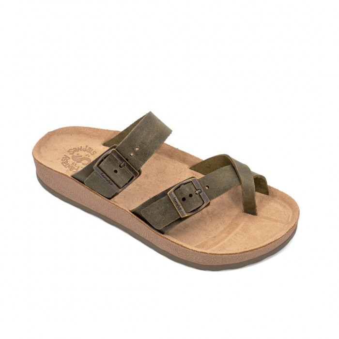 Anatomic Men Leather Sandals Fantasy S005 Aris, Khaky
