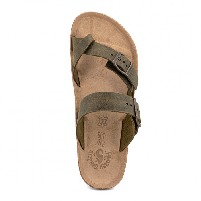 Anatomic Men Leather Sandals Fantasy S005 Aris, Khaky