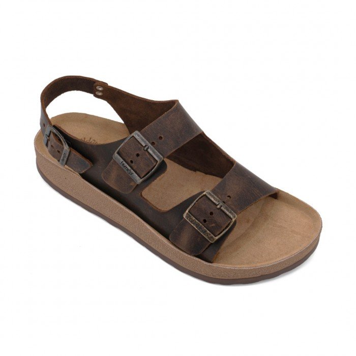 Anatomic Men Leather Sandals Fantasy S004 Hector, Brown