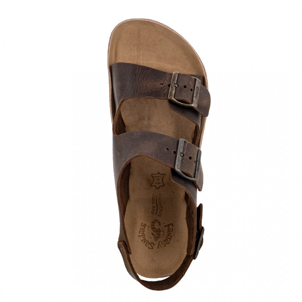 Anatomic Men Leather Sandals Fantasy S004 Hector, Brown