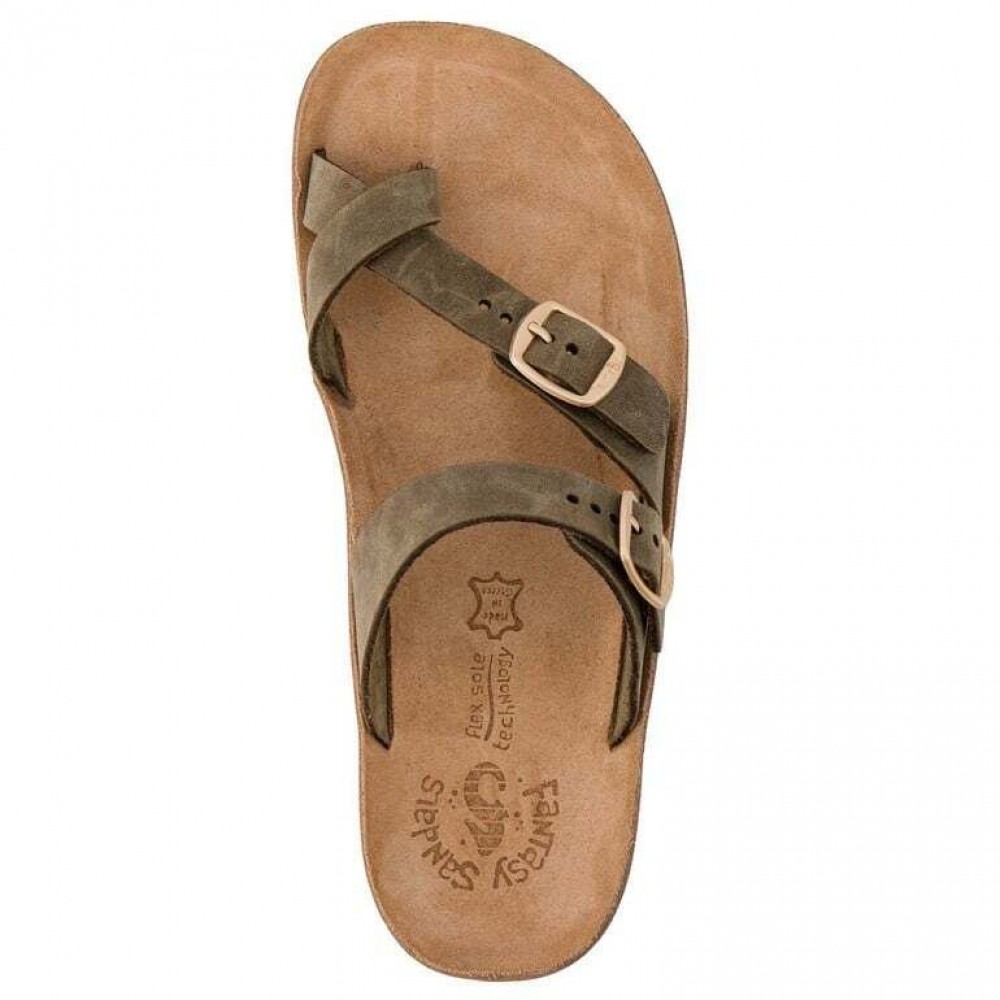 Anatomic Women Leather Sandals Fantasy S346 Caterina, Khaki