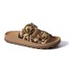 Anatomic Women Leather Sandals Fantasy S310 Despoina, Brown/Tan Raffia