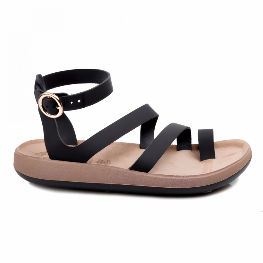 Anatomic Women Leather Sandals Fantasy S928 Sophie, Black