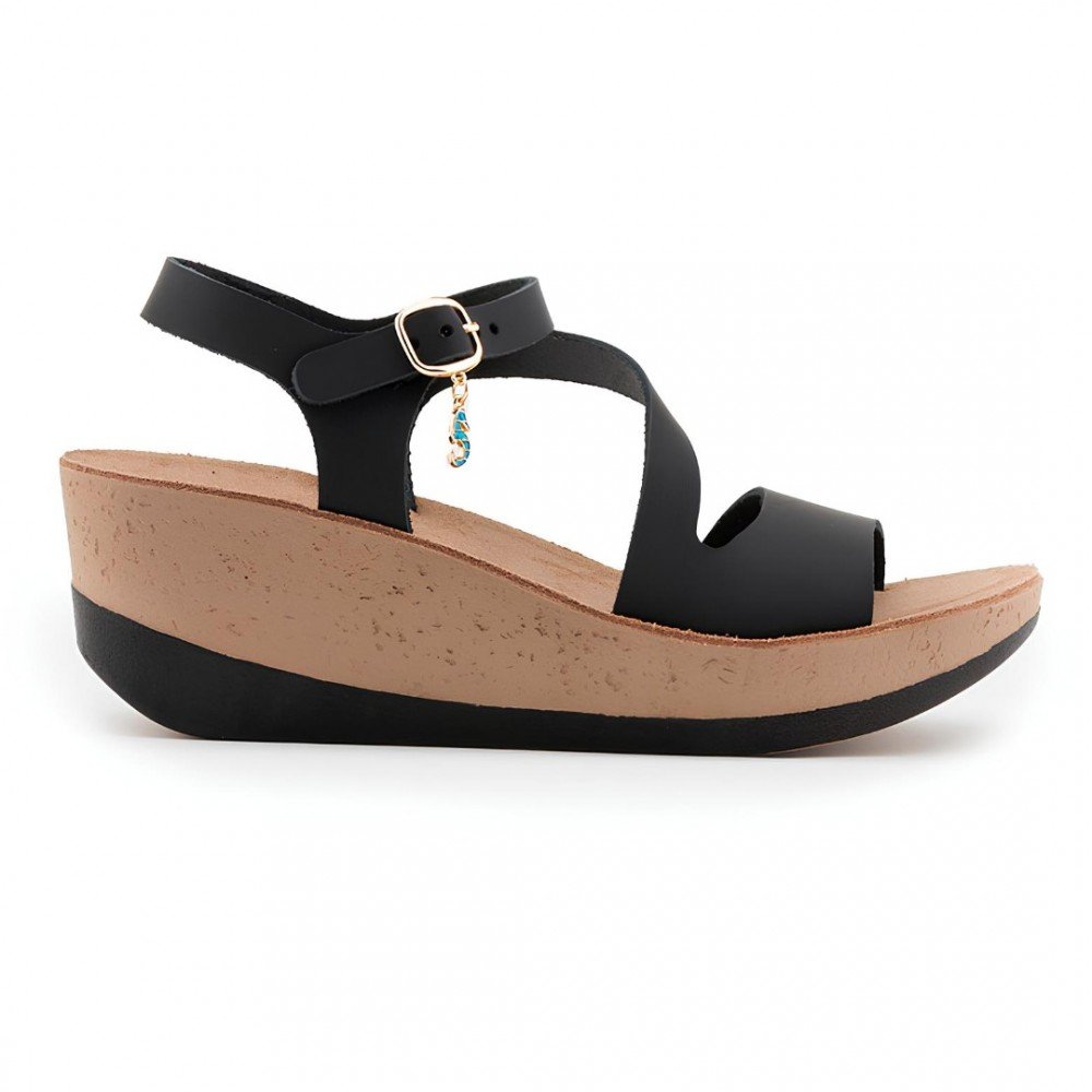 Anatomic Women Leather Platforms Fantasy S5020 Georgia, Black