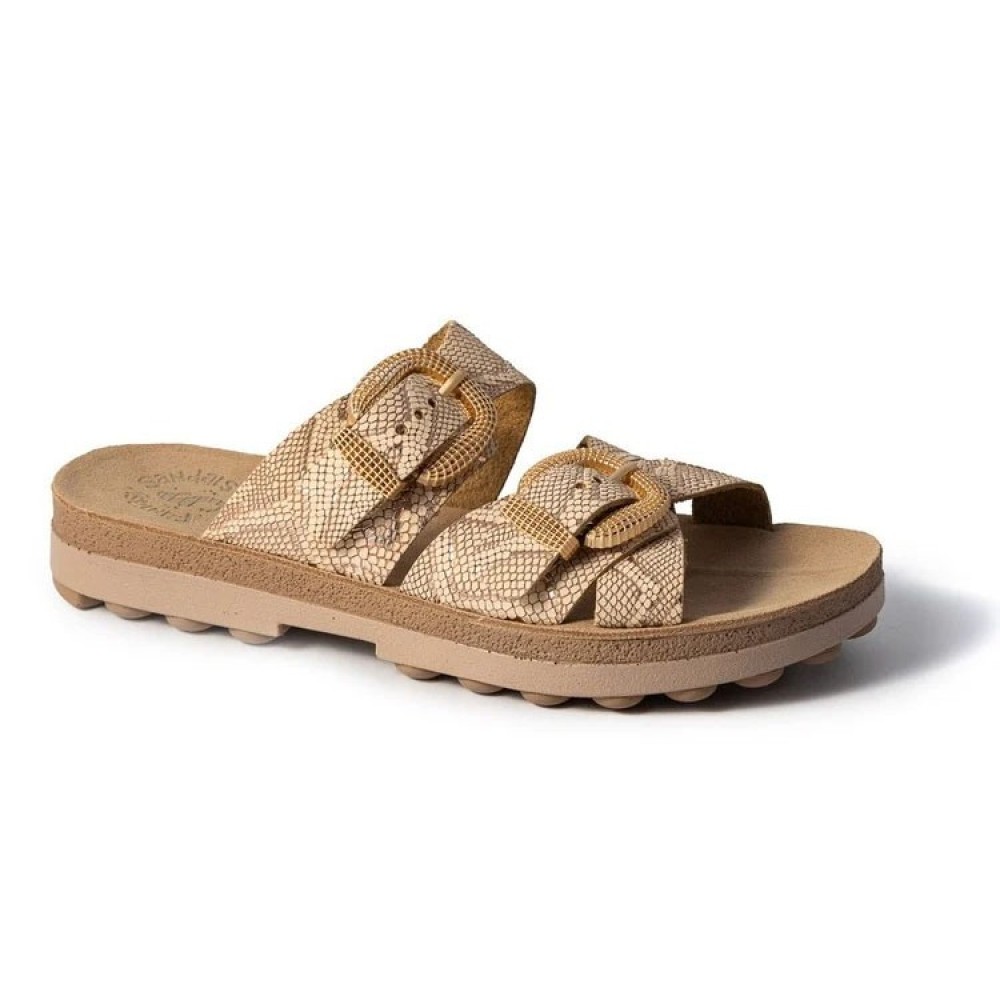 Anatomic Women Leather Sandals Fantasy S9050 Lauren, Rosegold Print