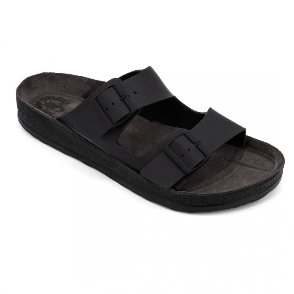 Anatomic Men Leather Sandals Fantasy S001 Leonidas, Black