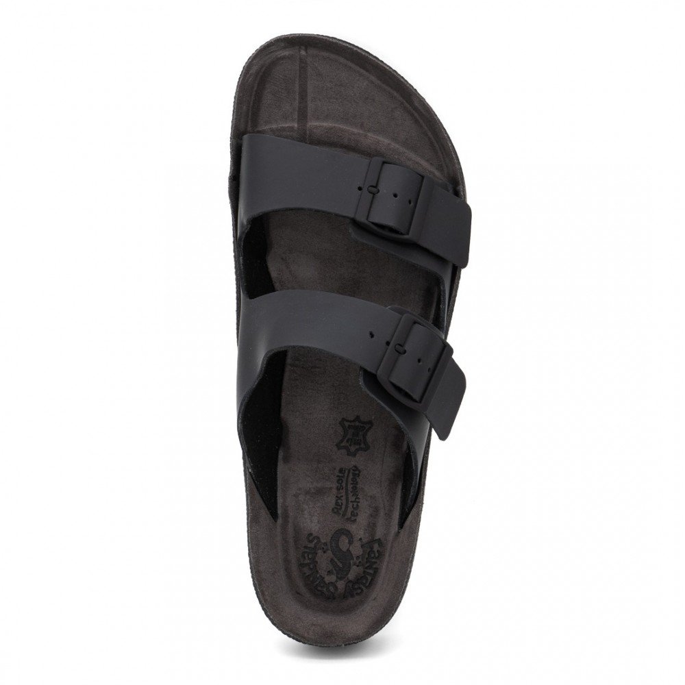Anatomic Men Leather Sandals Fantasy S001 Leonidas, Black