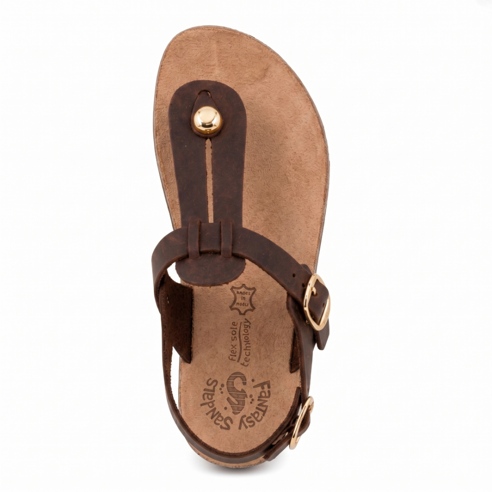 Anatomic Women Leather Sandals Fantasy S9005 Marlena, Brown