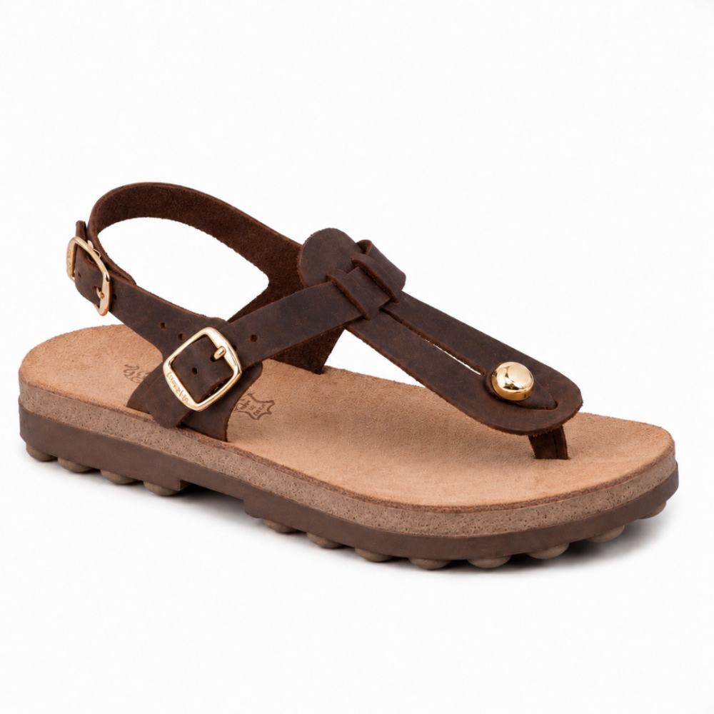 Anatomic Women Leather Sandals Fantasy S9005 Marlena, Brown
