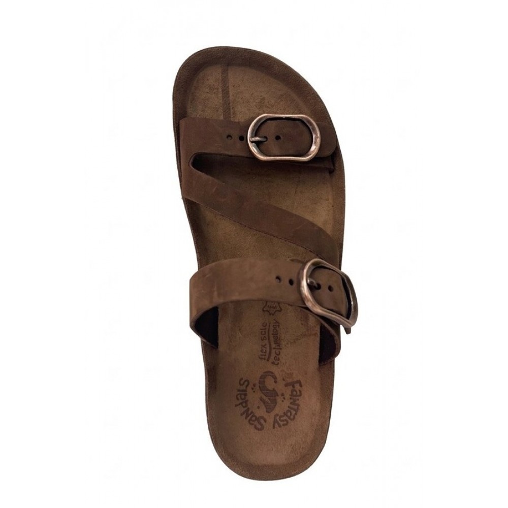 Anatomic Women Leather Sandals Fantasy S365 Marta, Chocolate Brown