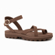 Anatomic Women Leather Sandals Fantasy S9045 River, Chocolate Brown