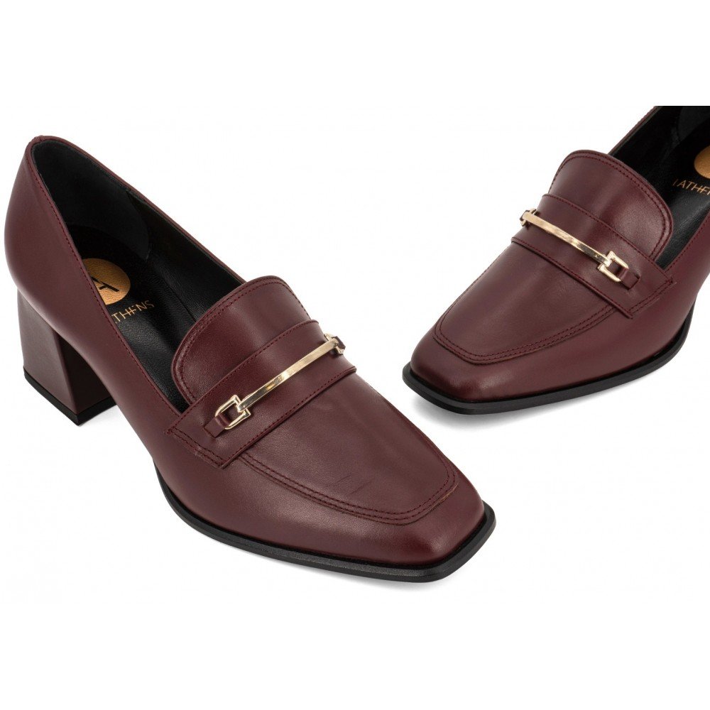 Women Leather Medium Heels I ATHENS 563/5, Bordeaux Women Leather Medium Heels I ATHENS 563/5, Bordeaux
