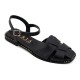 Women Premium Quality Leather Sandals Iris 158-7854, Black