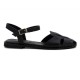 Women Premium Quality Leather Sandals Iris 158-7854, Black