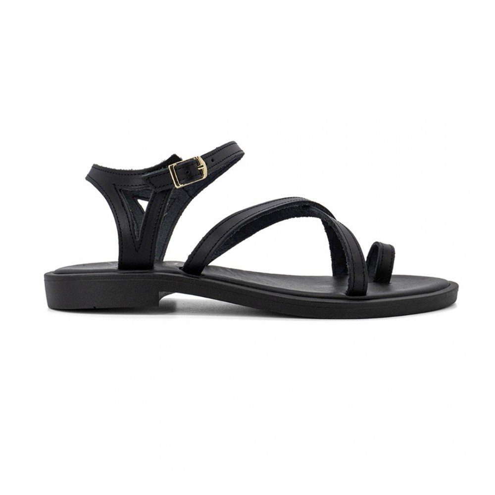 Women Leather Sandals Iris 24/76VM, Black