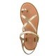 Women Leather Sandals Iris 24/76VM, Gold Women Leather Sandals Iris 24/76VM, Gold