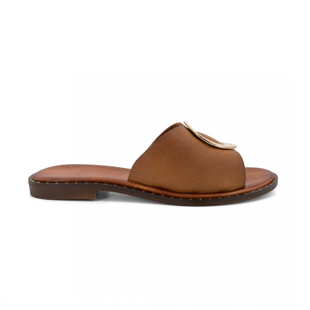 Women Premium Quality Leather Sandals Iris 404 PR, Brown