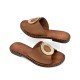 Women Premium Quality Leather Sandals Iris 404 PR, Brown