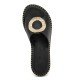 Women Premium Quality Leather Sandals Iris 404 PR, Black