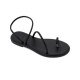 Women Leather Sandals with Strass Iris 4/46VM, Black Women Leather Sandals with Strass Iris 4/46VM, Black