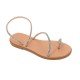 Women Leather Sandals with Strass Iris 4/46VM, Silver Women Leather Sandals with Strass Iris 4/46VM, Silver