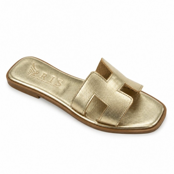 Women Premium Quality Leather Sandals Iris 8/9 PR, Gold