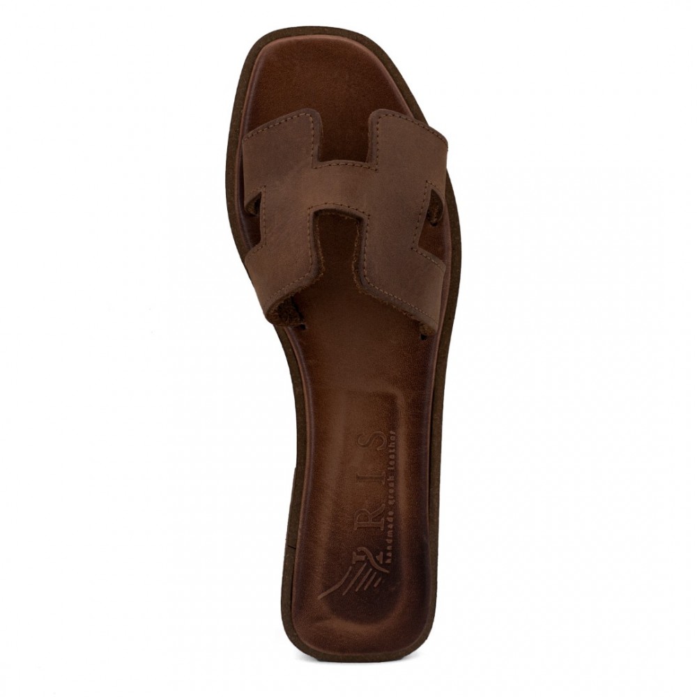 Women Premium Quality Leather Sandals Iris 8/9 PR, Brown