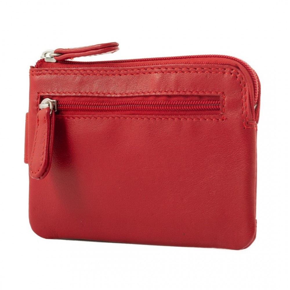 Leather Wallet-Key Holder Kion D-26, Red