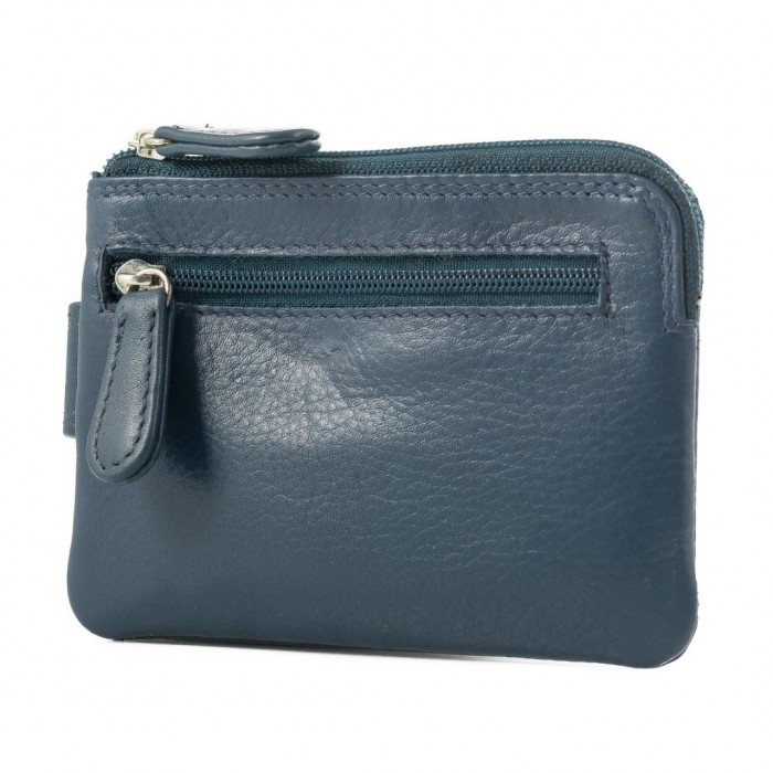 Leather Wallet-Key Holder Kion D-26, Blue