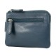 Leather Wallet-Key Holder Kion D-26, Blue