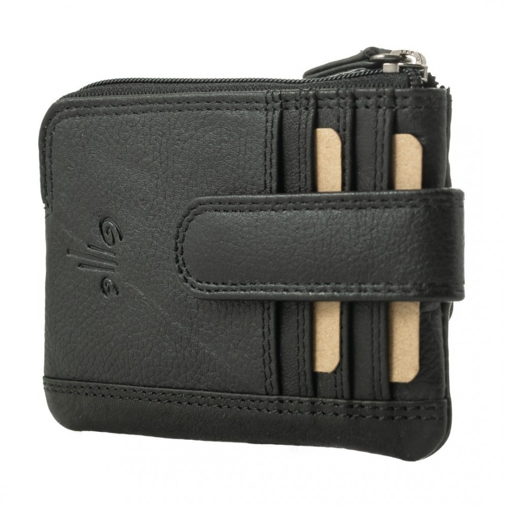 Leather Wallet-Key Holder Kion D-26, Black