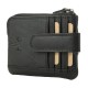 Leather Wallet-Key Holder Kion D-26, Black