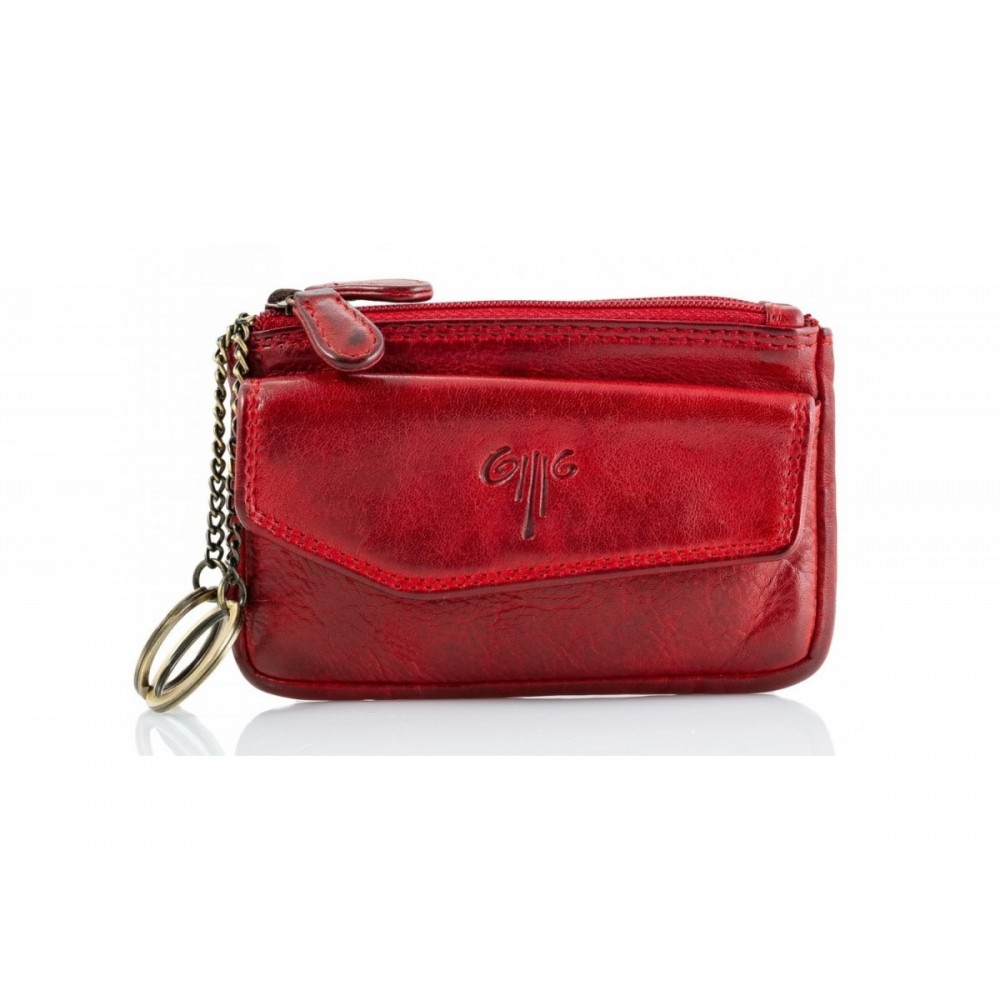 Leather Wallet-Key Holder Kion WS-NS-1020, Red