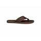 Men Leather Sandals Klimatsakis 207, Dark Brown