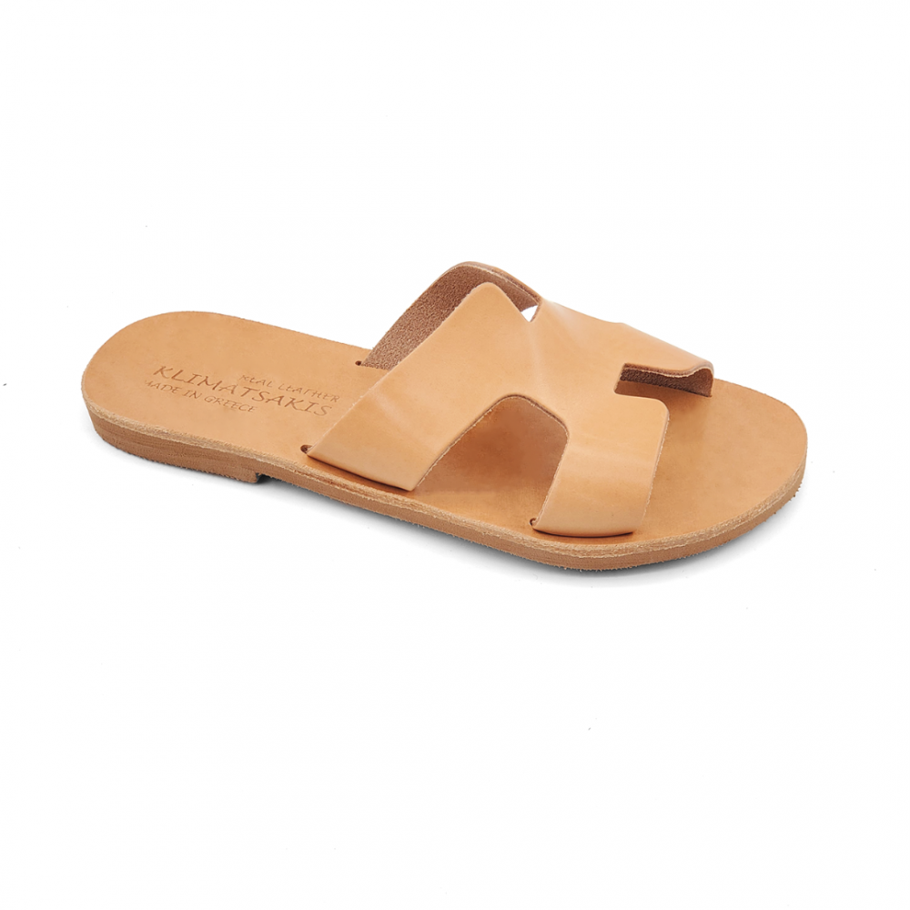 Women Leather Sandals Klimatsakis 37, Natural Women Leather Sandals Klimatsakis 37, Natural