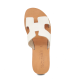 Women Leather Sandals Klimatsakis 37, White