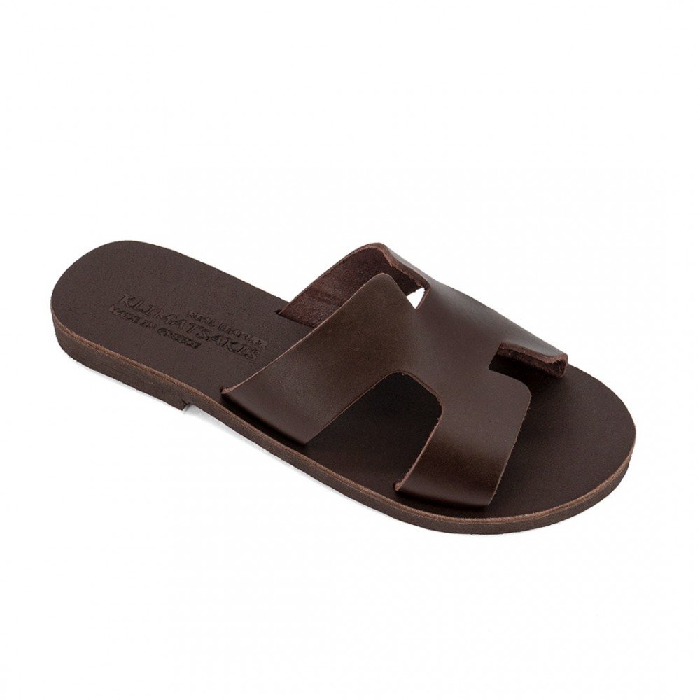 Women Leather Sandals Klimatsakis 37, Brown Women Leather Sandals Klimatsakis 37, Brown