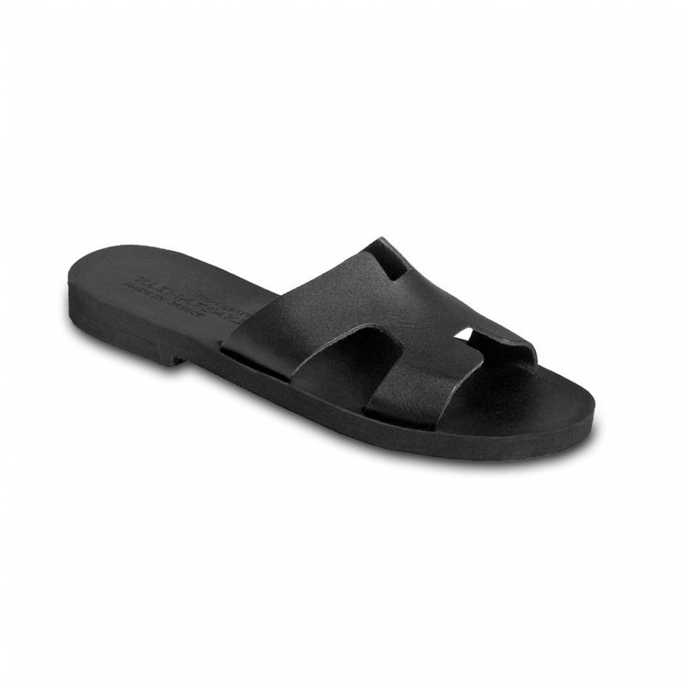 Women Leather Sandals Klimatsakis 37, Black