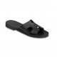 Women Leather Sandals Klimatsakis 37, Black